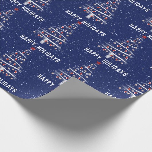 Kersthonkbal en rode sokken cadeaupapier (Hoek)