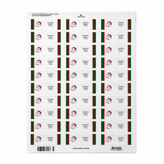 Kersthonkbal Etiket (Full Sheet)
