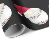 Kersthonkbal Funny Santa Holiday Cadeaupapier (Rol Hoek)