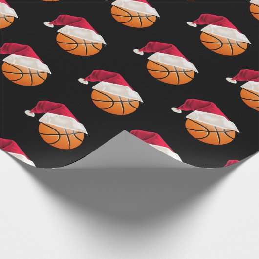 Kersthonkbal Funny Santa Holiday Cadeaupapier (Hoek)