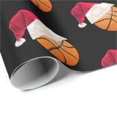 Kersthonkbal Funny Santa Holiday Cadeaupapier (Rol Hoek)