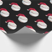 Kersthonkbal Funny Santa Holiday Cadeaupapier (Hoek)