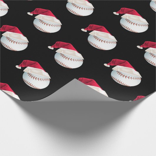 Kersthonkbal Funny Santa Holiday Cadeaupapier (Hoek)