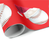 Kersthonkbal Funny Santa Holiday Cadeaupapier (Rol Hoek)