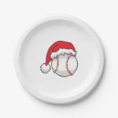 Kersthonkbal kerstbal kerstmis papieren bordje (Voorkant)