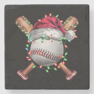 Kersthonkbal Kerstman Sport Kerstvakantie Stenen Onderzetter