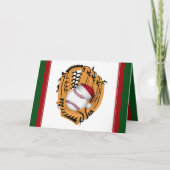 Kersthonkbal Mitt en Ball Feestdagen Kaart (Voorkant)