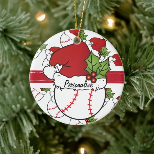 Kersthonkbal personaliseren keramisch ornament (Boom)
