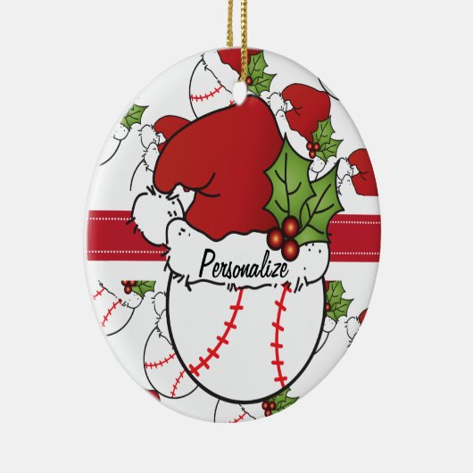 Kersthonkbal personaliseren keramisch ornament (Rechts)