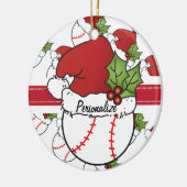Kersthonkbal personaliseren keramisch ornament (Links)