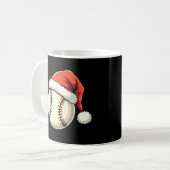 Kersthonkbal Santa Hat Funny Sport Xmas Koffiemok (Voorkant links)