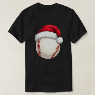 Kersthonkbal Santa Hat Funny Sport Xmas T-shirt