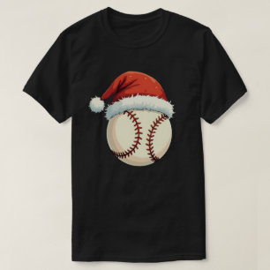 Kersthonkbal Santa Hat Funny Sport Xmas T-shirt