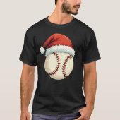 Kersthonkbal Santa Hat Funny Sport Xmas T-shirt (Voorkant)
