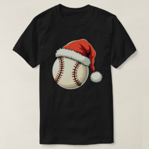 Kersthonkbal Santa Hat Funny Sport Xmas T-shirt