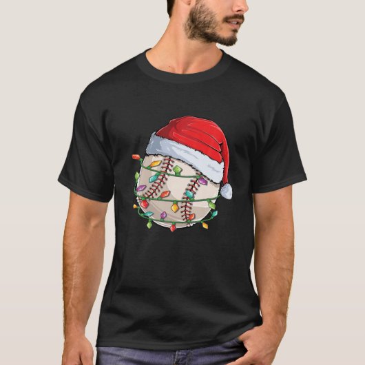 Kersthonkbal Santa Hat Funny Xmas Pajama Boy T-shirt (Voorkant)