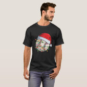 Kersthonkbal Santa Hat Funny Xmas Pajama Boy T-shirt (Voorkant volledig)