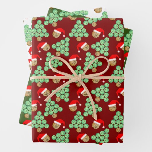 Kersthonkbal Santa Hats Inpakpapier Vel (In situ)