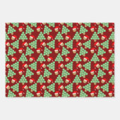 Kersthonkbal Santa Hats Inpakpapier Vel (Voorkant)