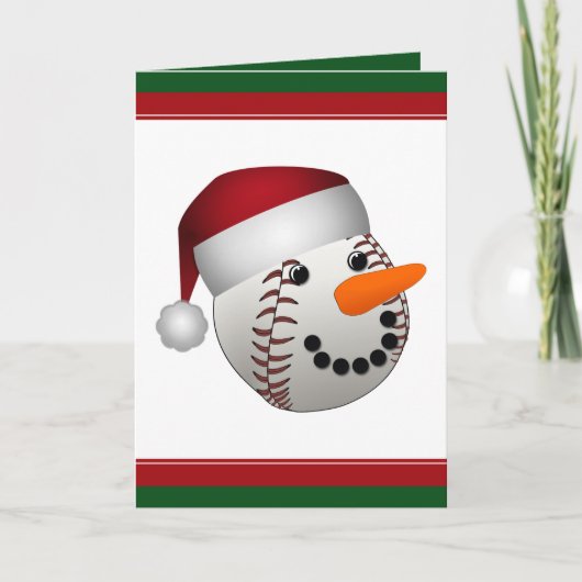Kersthonkbal Snowman Feestdagen Kaart (Voorkant)
