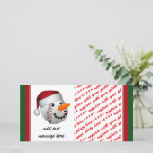 Kersthonkbal Snowman Feestdagenkaart (Staand voorkant)