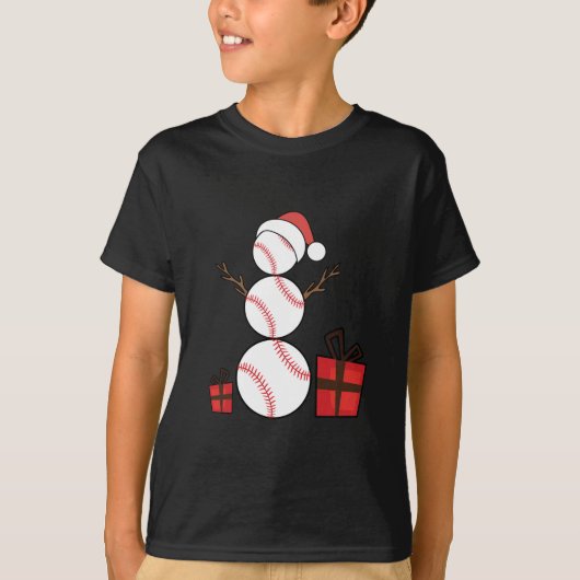 Kersthonkbal Snowman Funny T-shirt (Voorkant)