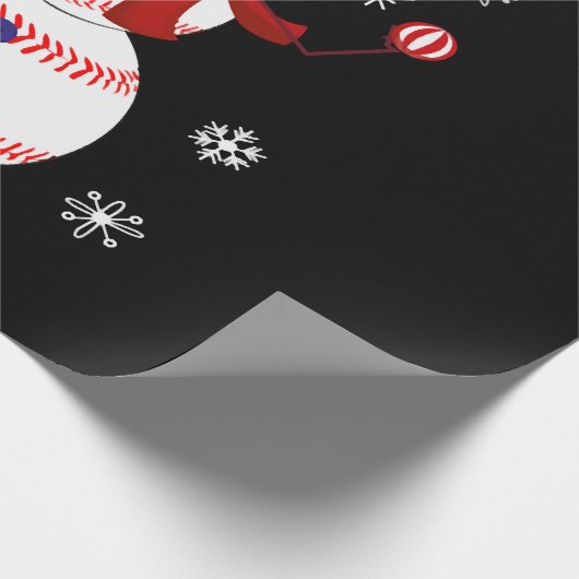 Kersthonkbal Snowman Santa Hat Gift Cadeaupapier (Hoek)