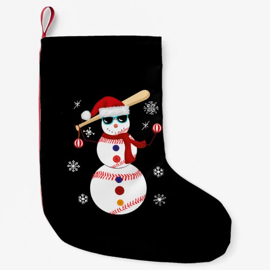 Kersthonkbal Snowman Santa Hat Gift Kleine Kerstsok (Voorkant)