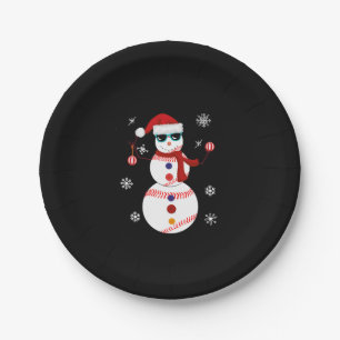 Kersthonkbal Snowman Santa Hat Gift Papieren Bordje
