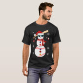 Kersthonkbal Snowman Santa Hat Gift T-shirt (Voorkant volledig)