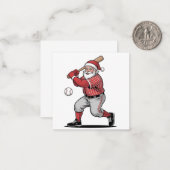 Kersthonkbal spelen als Kerstman Sport  Notitiekaartje (Voorkant / Achterkant in situ)