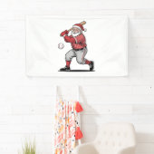 Kersthonkbal spelen als kerstman sport spandoek (Insitu)