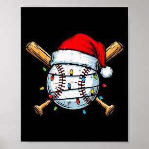 Kersthonkbalbal Santa-hoed Kerstmis Sport Mannen Poster