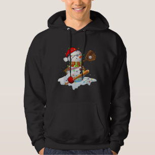 Kersthonkbalbat Snowman Santa Snowflake Hoodie