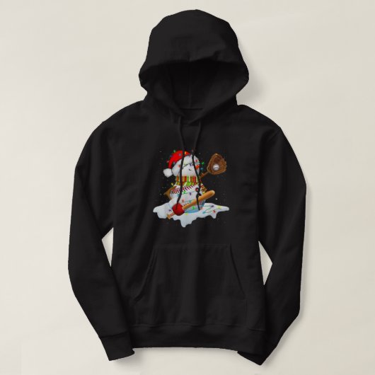 Kersthonkbalbat Snowman Santa Snowflake Hoodie (Design voorkant)