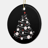 Kersthonkbalboom Kerstbomen Honkbalfan Keramisch Ornament (Links)