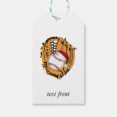 Kersthonkbalhandschoen en -bal cadeaulabel (Voorkant)