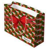 Kersthonkbalpatroon - Groot Groot Cadeauzakje (Achterkant Gekanteld)