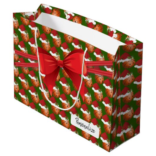 Kersthonkbalpatroon - Groot Groot Cadeauzakje (Achterkant Gekanteld)