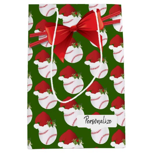 Kersthonkbalpatroon Medium Cadeauzakje (Voorkant)