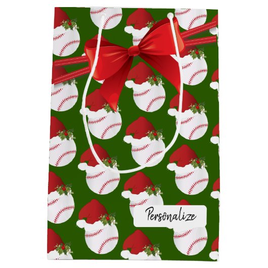 Kersthonkbalpatroon Medium Cadeauzakje (Achterkant)