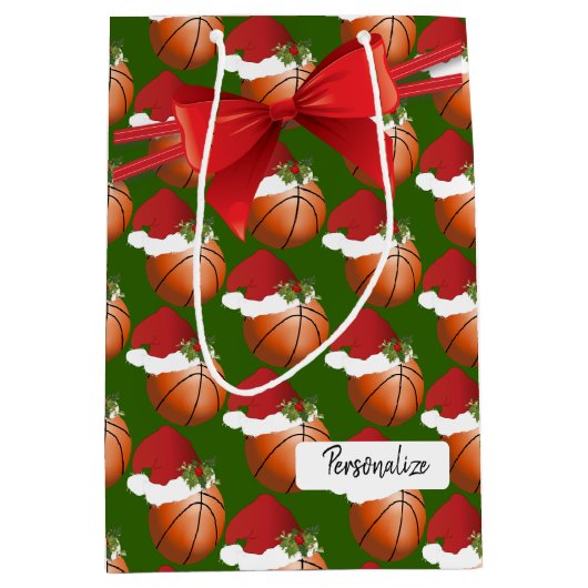 Kersthonkbalpatroon Medium Cadeauzakje (Voorkant)