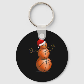 KersthonkbalShirt - Basketball Snowman Sleutelhanger