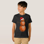 KersthonkbalShirt - Basketball Snowman T-shirt (Voorkant volledig)