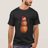 KersthonkbalShirt - Basketball Snowman T- T-shirt (Voorkant)