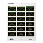 Kersthonkbalspeler - groene cheque etiket (Full Sheet)