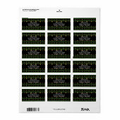 Kersthonkbalspeler - Groene Vink Etiket (Full Sheet)