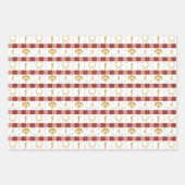 Kersthonkbalspeler - Rood groen Inpakpapier Vel (Voorkant 2)