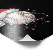 Kersthonkbalspeler voor kerstmis in Santa Sports Foto Afdruk (Hoek)