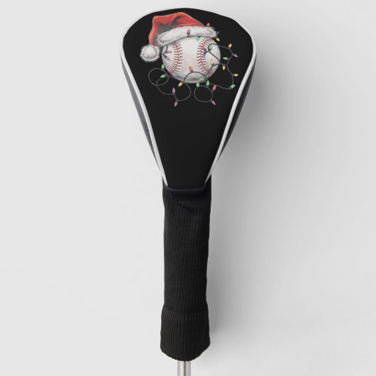 Kersthonkbalspeler voor kerstmis in Santa Sports Golfheadcover (Voorkant)